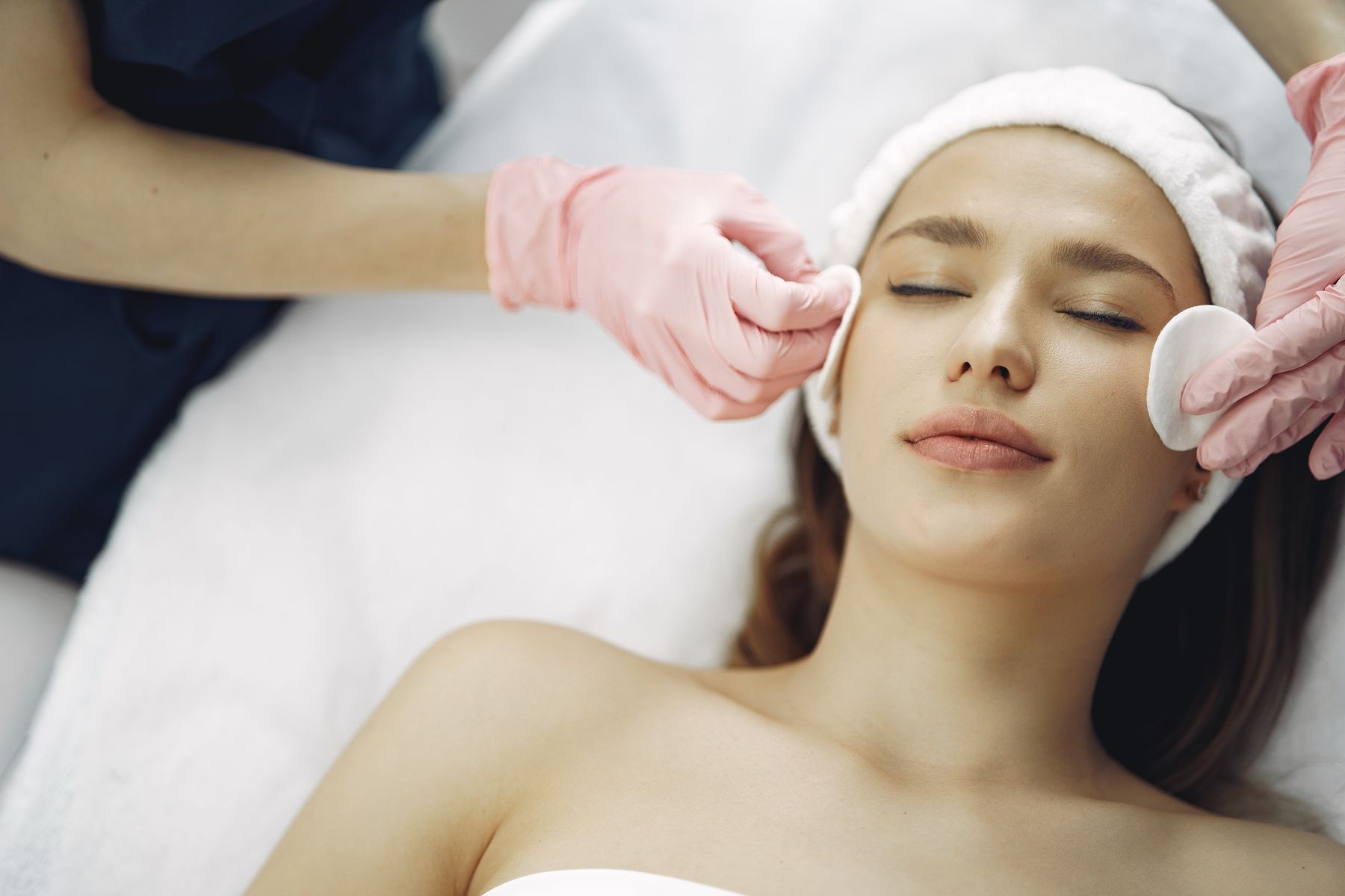 Client in a robe before treatment